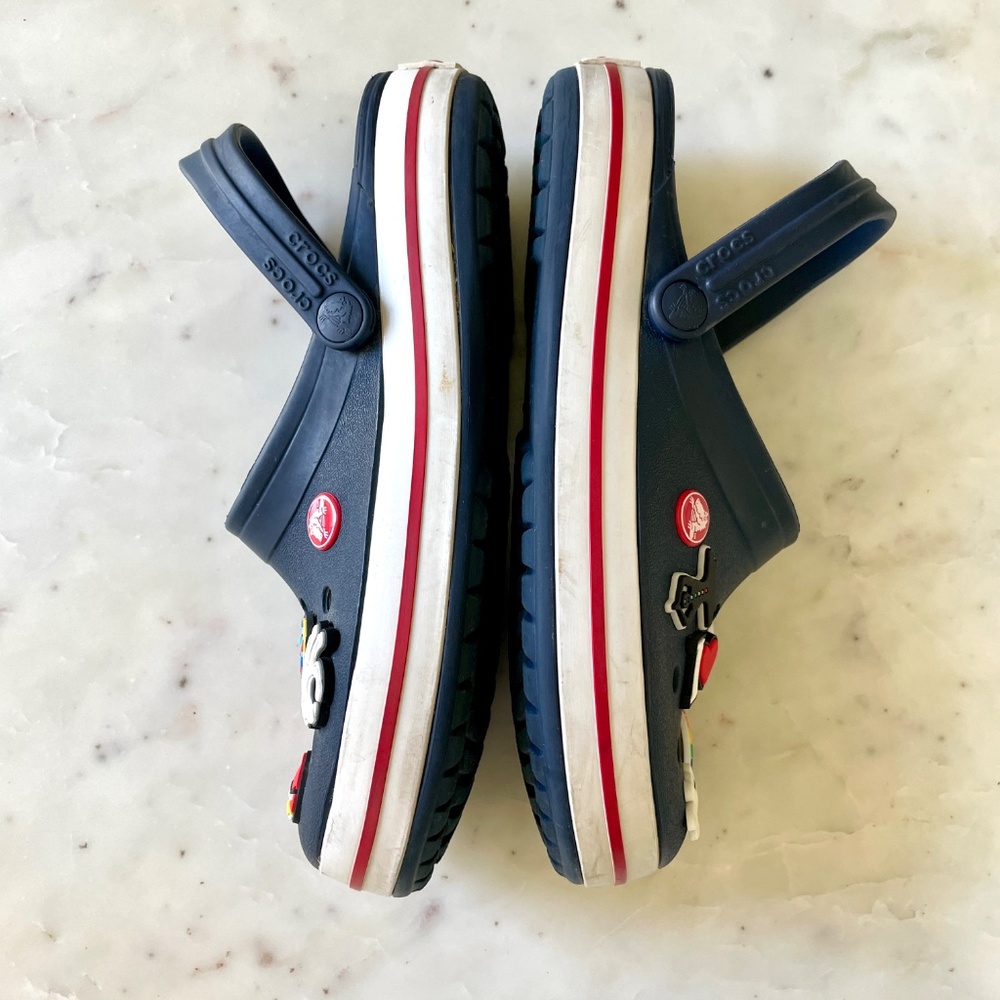 Crocs Crocband™ Clog in Navy with 11 fun Jibbitz Charms! - Picture 11 of 16